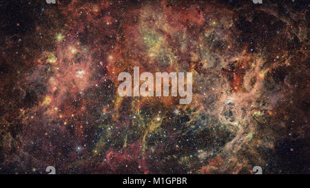 Starry deep outer space - nebulosa e Galaxy Foto Stock