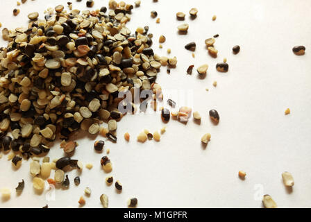 Split frantumato Black gram semi sano cibo naturale Foto Stock
