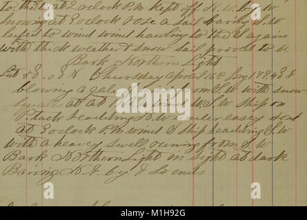 (Giornale di bordo del giovane Phoenix (corteccia), di San Francisco, California, masterizzato da J.H. Holmes, sulla caccia alle balene viaggio dal 21 febbraio 1885-10 nov. 1885) (1885) (14592569880) Foto Stock