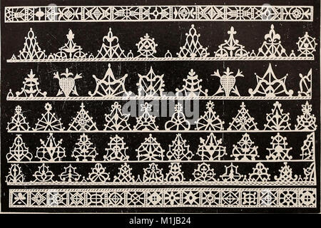 Una storia di fatti a mano in pizzo - trattare con l'origine del merletto, la crescita dei grandi centri di pizzo, la modalità di fabbricazione, metodi di distinzione e la cura dei vari tipi di pizzo (1900) (14585747197) Foto Stock