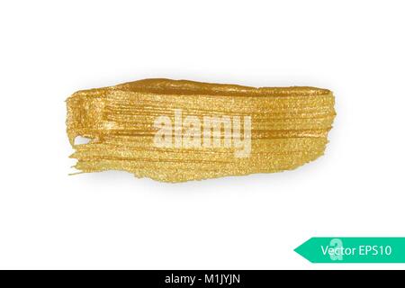 Golden acrilico pennello stane Illustrazione Vettoriale