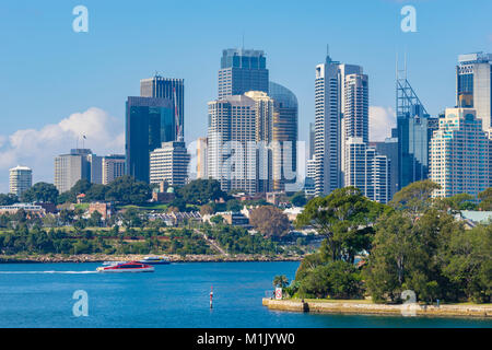 Skyline di Sydney CBD in ore diurne Foto Stock