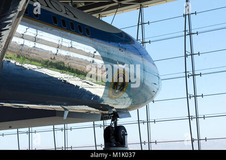 Air Force One, nella Air Force One Pavilion della Ronald Reagan Presidential Library di Simi Valley, California (una maggiore area di Los Angeles). Foto Stock