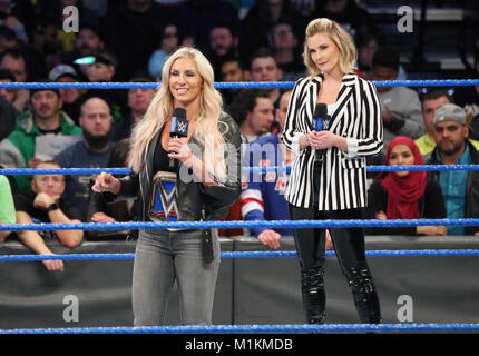 Philadelphia, PA, Stati Uniti d'America. 30 gen, 2018. Charlotte Flair raffigurato all'Wells Fargo Center di Philadelphia, Pa su gennaio 30, 2018 Credit: Star Shooter/media/punzone Alamy Live News Foto Stock