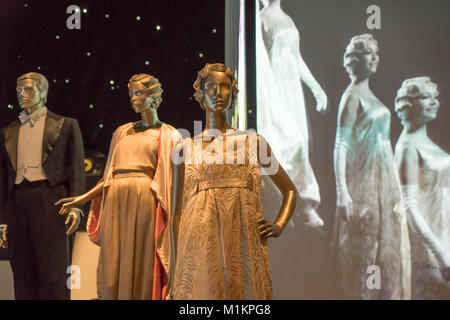 Londra, Regno Unito. 31 gennaio, 2018. Presenta all'Ocean Liner: velocità e stile mostra presso il Victoria and Albert Museum di Londra. Foto data: mercoledì 31 gennaio, 2018. Credito: Roger Garfield/Alamy Live News Foto Stock