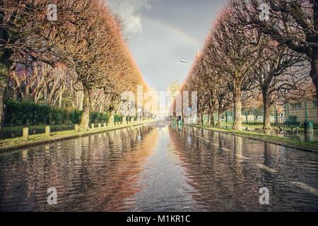 Sandrine Huet / Le Pictorium - Il fiume Senna flood, Gennaio 2018 - 26/01/2018 - Francia / Ile-de-France (Regione) / Soisy sur seine - Villaggio di Soisy sur seine, Essonne. Il fiume di acqua è salito dal 25 gennaio al 29 2018. Molte case hanno dovuto essere evacuati a causa delle alluvioni.Il fiume Senna ha raggiunto il suo punto più alto in corrispondenza della stazione di Corbeil Essonne nella notte di domenica 28 e lunedì 29 gennaio 2018, con una cresta di 4,56 m, un po' di tempo inferiore agli ultimi alluvione in giugno 2016 Foto Stock