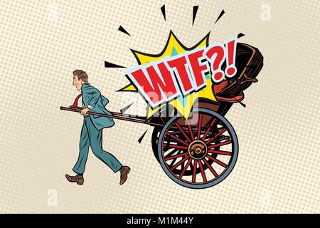 Business rickshaw taxi wtf Illustrazione Vettoriale