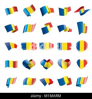 Bandiera della Romania, illustrazione vettoriale Illustrazione Vettoriale