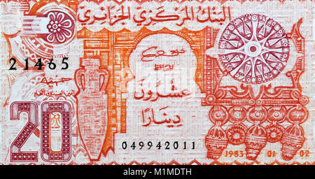 Algeria 20 Venti dinari Banconote Foto Stock