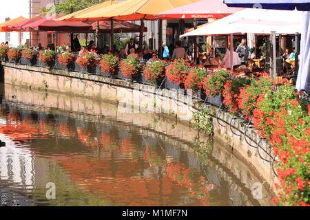 Cafe cultura, Coblenza, Germania, Malcolm Buckland Foto Stock