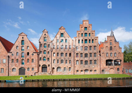 Sale storiche strutture di stoccaggio, Lubecca, Schleswig-Holstein, Germania, Europa Foto Stock