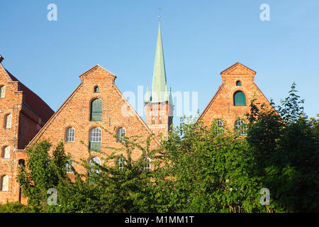 Sale storiche strutture di stoccaggio, Lubecca, Schleswig-Holstein, Germania, Europa Foto Stock