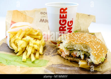 Burger King Whopper pasto Foto Stock