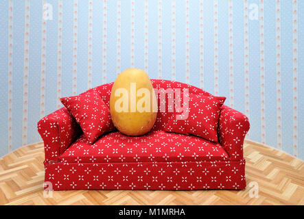 Immagine dell'icona couch potato, Symbolbild Couch-Potato Foto Stock