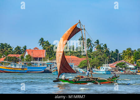 Spiaggia di Negombo, Oruwa, Colombo, provincia occidentale, Sri Lanka, Asia Foto Stock