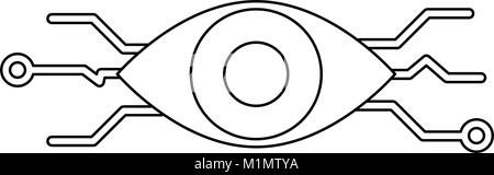 Occhio bionico simbolo Illustrazione Vettoriale