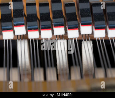 Abstract guardare all'interno di un bechstein pianoforte Foto Stock