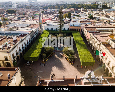 Plaza de Armas di Santiago di Querétaro, Qro., Messico Foto Stock