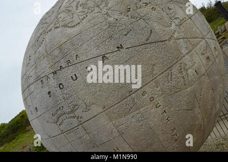 Globo a testa durlston Foto Stock