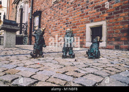 Nane disabili statue in Wroclaw Foto Stock