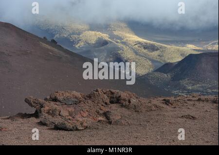 L'Italia, Sicilia Etna Vulcano, campi di lava - Ottobre 2017 | Utilizzo di tutto il mondo Foto Stock