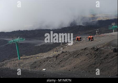 L'Italia, Sicilia Etna Vulcano, campi di lava - Ottobre 2017 | Utilizzo di tutto il mondo Foto Stock