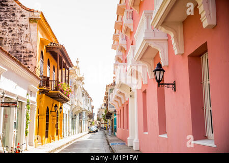 La Città Vecchia, Cartagena, Colombia, Sud America Foto Stock