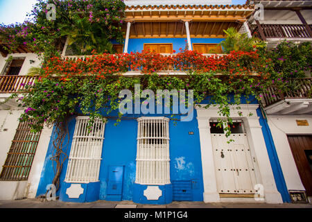 La Città Vecchia, Cartagena, Colombia, Sud America Foto Stock