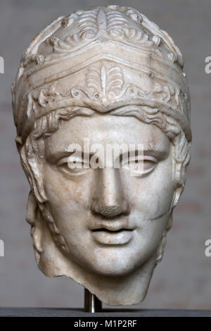 Busto di Ares, dio della guerra circa 430 BC,scultura in glyptotheque,Monaco di Baviera, Baviera, Germania Foto Stock