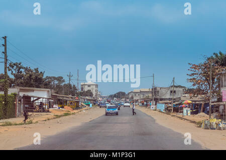 Downtown Pointe-Noire, Repubblica Democratica del Congo, Africa Foto Stock