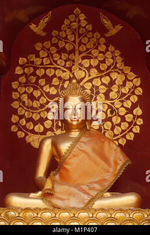 Statua di Buddha nel Wat Phan, Chiang Mai, Thailandia, Sud-est asiatico, in Asia Foto Stock