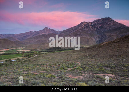 Veduta aerea della piccola cittadina di Ladysmith nella Western Cape del Sud Africa Foto Stock