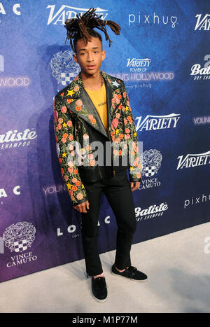 LOS ANGELES, CA - 16 agosto: Attore Jaden Smith assiste varietà del potere dei giovani evento hollywoodiano a NeueHouse il 16 agosto 2016 a Los Angeles, California. Foto di Barry re/Alamy Stock Photo Foto Stock