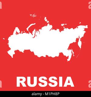 Mappa di Russia. Appartamento illustrazione vettoriale della Federazione russa Illustrazione Vettoriale