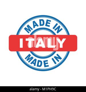 Made in Italy. Emblema di vettore flat Illustrazione Vettoriale