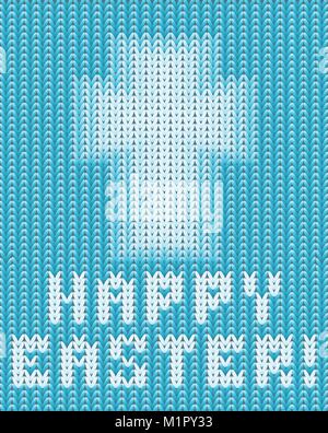 Felice Pasqua scheda di maglia, illustrazione vettoriale Illustrazione Vettoriale