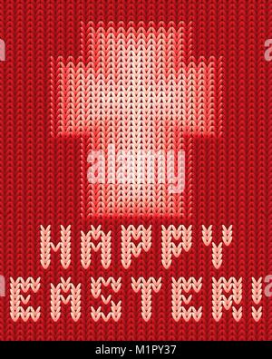 Felice Pasqua scheda di maglia, illustrazione vettoriale Illustrazione Vettoriale