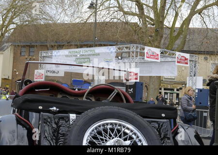 Banbury, Regno Unito, 01 febbraio, 2018. Festeggia il ritorno del Rally di Monte Carlo per la prima volta dal 1962. Banbury, Regno Unito. Credito: Martin Kelly/Alamy Live News. Foto Stock