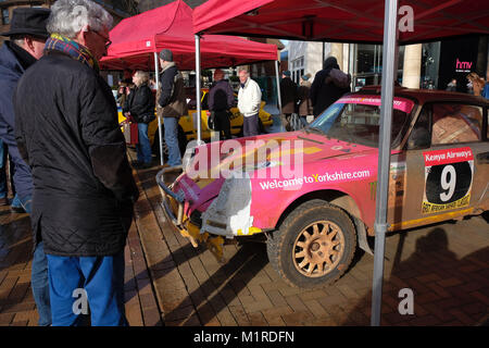 Banbury, Regno Unito, 01 febbraio, 2018. Festeggia il ritorno del Rally di Monte Carlo per la prima volta dal 1962. Banbury, Regno Unito. Credito: Martin Kelly/Alamy Live News. Foto Stock