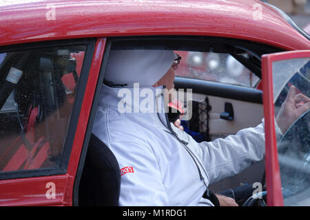 Banbury, Regno Unito, 01 febbraio, 2018. Festeggia il ritorno del Rally di Monte Carlo per la prima volta dal 1962. Banbury, Regno Unito. Credito: Martin Kelly/Alamy Live News. Foto Stock