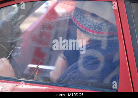 Banbury, Regno Unito, 01 febbraio, 2018. Festeggia il ritorno del Rally di Monte Carlo per la prima volta dal 1962. Banbury, Regno Unito. Credito: Martin Kelly/Alamy Live News. Foto Stock