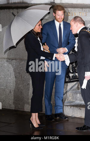 Londra, Regno Unito. Il 1° febbraio 2018. Meghan Markle e S.A.R. il principe Harry Credito: ZUMA Press, Inc./Alamy Live News Foto Stock