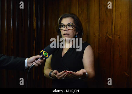 Porto Alegre, Brasile. 01 feb 2018. anno termine come vice Marlon Santos come presidente del gruppo. Credito: Omar de Oliveira/FotoArena/Alamy Live News Foto Stock