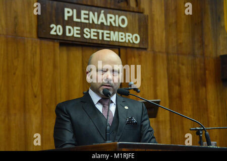 Porto Alegre, Brasile. 01 feb 2018. anno termine come vice Marlon Santos come presidente del gruppo. Credito: Omar de Oliveira/FotoArena/Alamy Live News Foto Stock