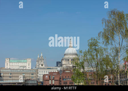 St Pauls Cathedral e Casa di Faraday in Londra Foto Stock