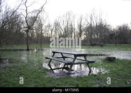 Fletcher Moss Park, East Didsbury, Manchester M20 2RQ UK. Preso il 1/2/18 a 1630 Foto Stock