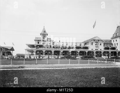 Hotel, Spiaggia di Brighton, New York, Stati Uniti d'America, Detroit Publishing Company, 1901 Foto Stock