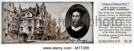 Case di uomini celebri - John Knox 1513 - 1572 Foto Stock