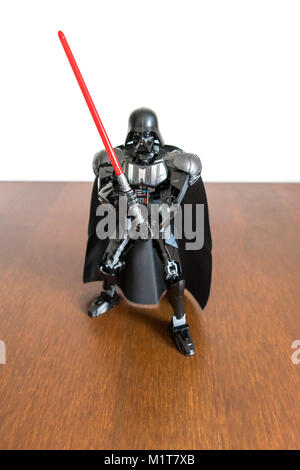 Star Wars Darth Vader azione figura, lego Foto Stock