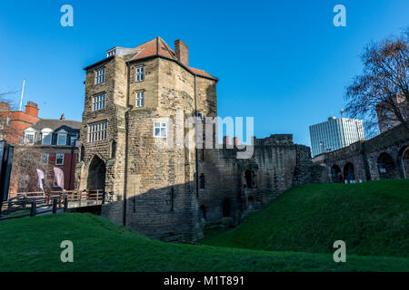 Newcastle di medievale Porta Nera, Newcastle upon Tyne, Regno Unito Foto Stock